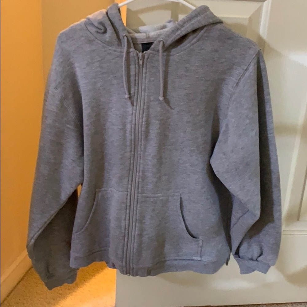 medium grey zip up